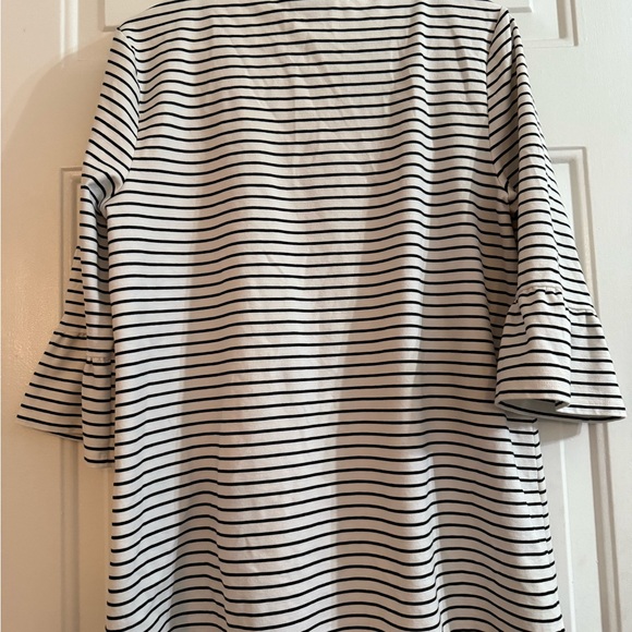 Alfani Black and White Striped Blouse - Picture 2 of 6